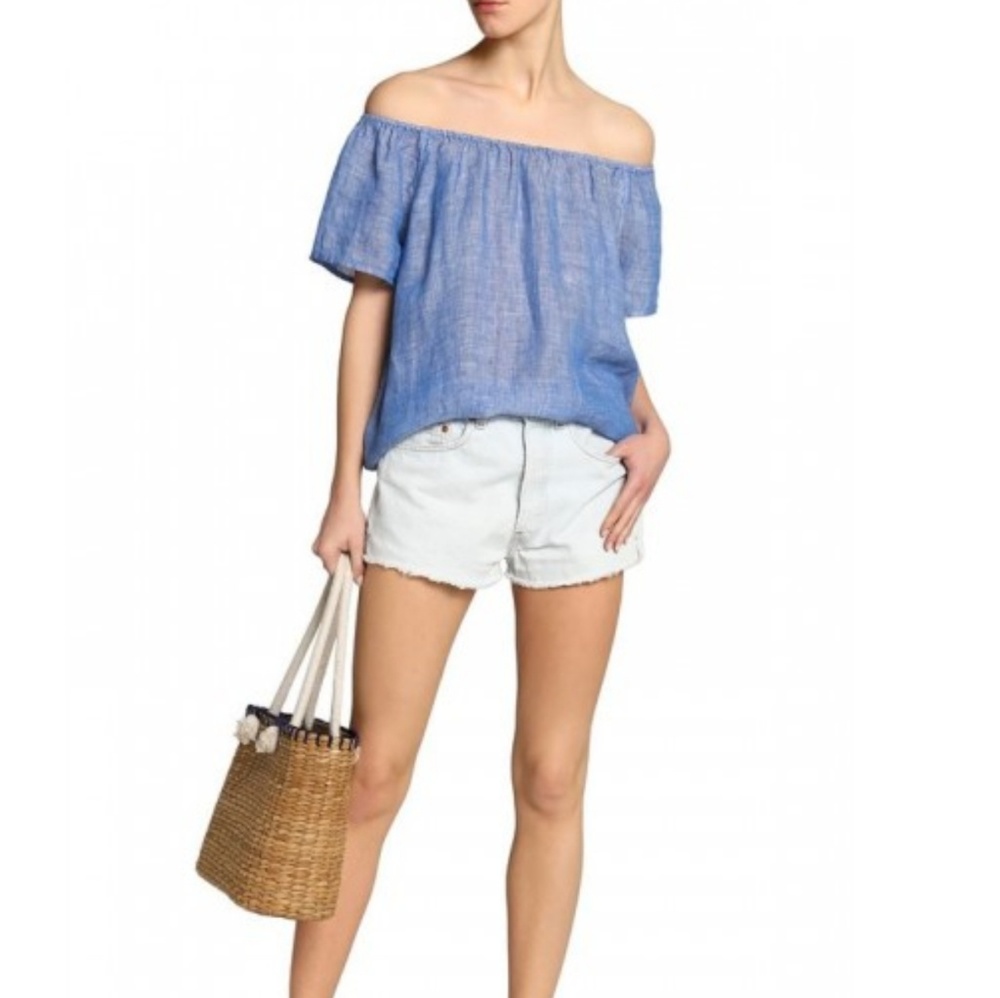 Joie off-the-shoulder Linen Top